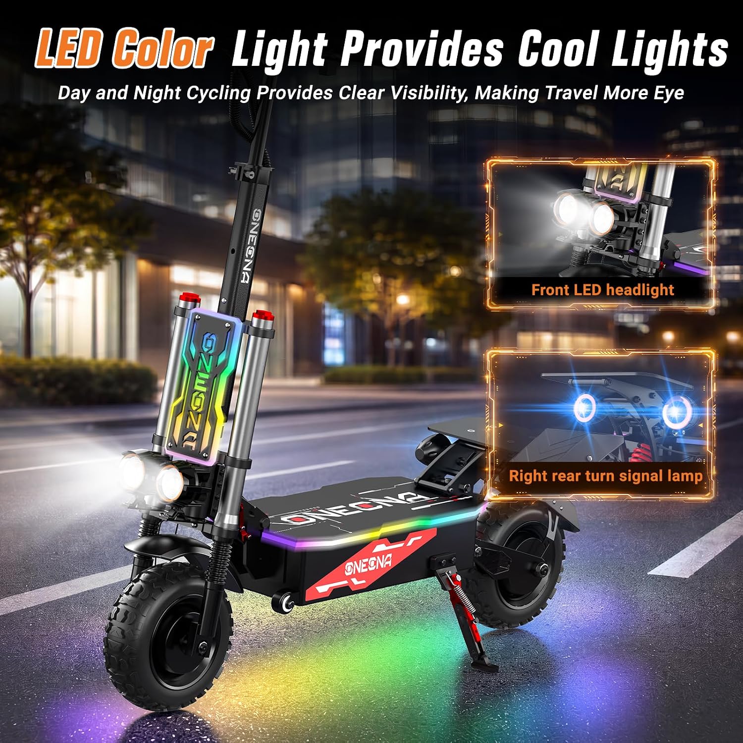 ONEONA GT8 Foldable Off Road E - 60V 5600W Dual Motor Electric Scooter 评论和价格